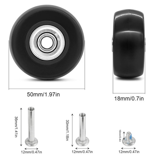 50x18mm luggage wheels - 50x18mm,