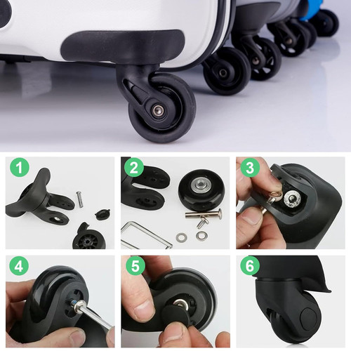 50x18mm luggage wheels set - luggage,
