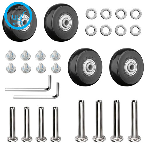 50x18mm luggage wheels set - 50x18mm,