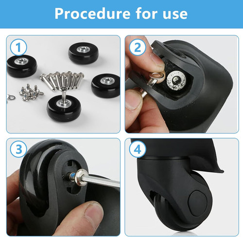 50x18mm luggage wheels set - luggage,